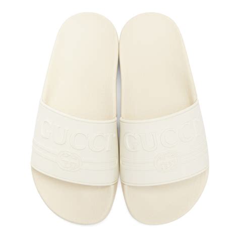 gucci pursuit pool slides white|gucci slides nordstrom.